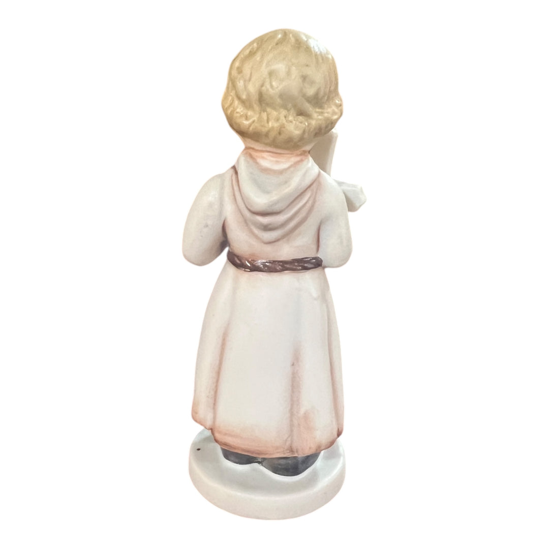 Vintage Napco Boy with Cross Statue