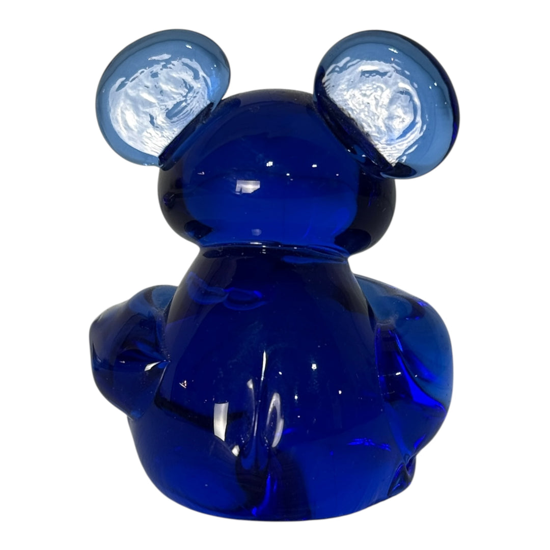 Cobalt Blue Glass Koala Teddy Bear Paperweight