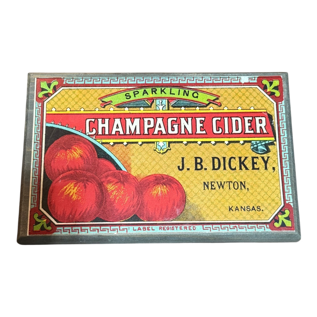 Wooden Advertising Sign Champagne Cider