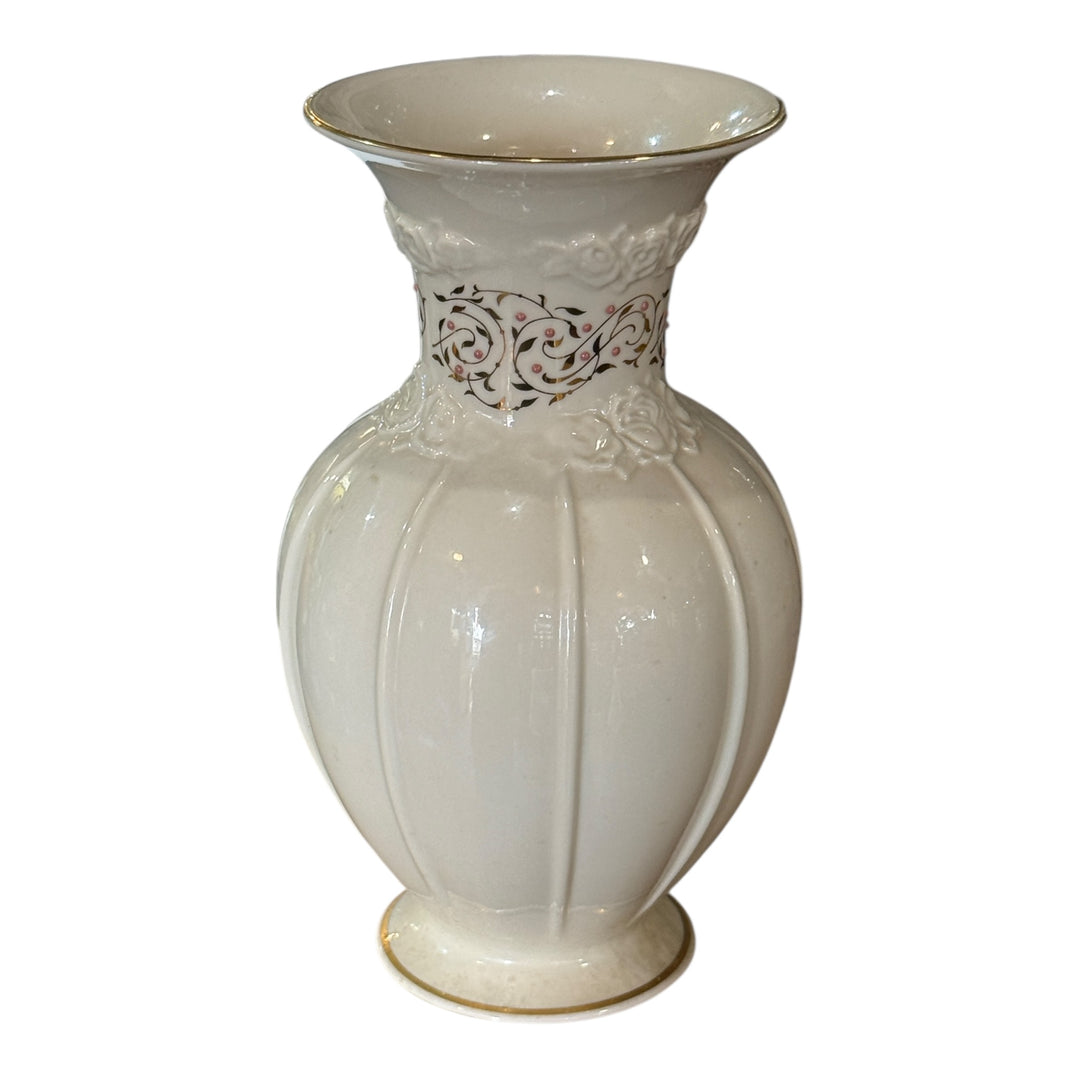 Lenox Ivory Fine China Vase Rose Brocade
