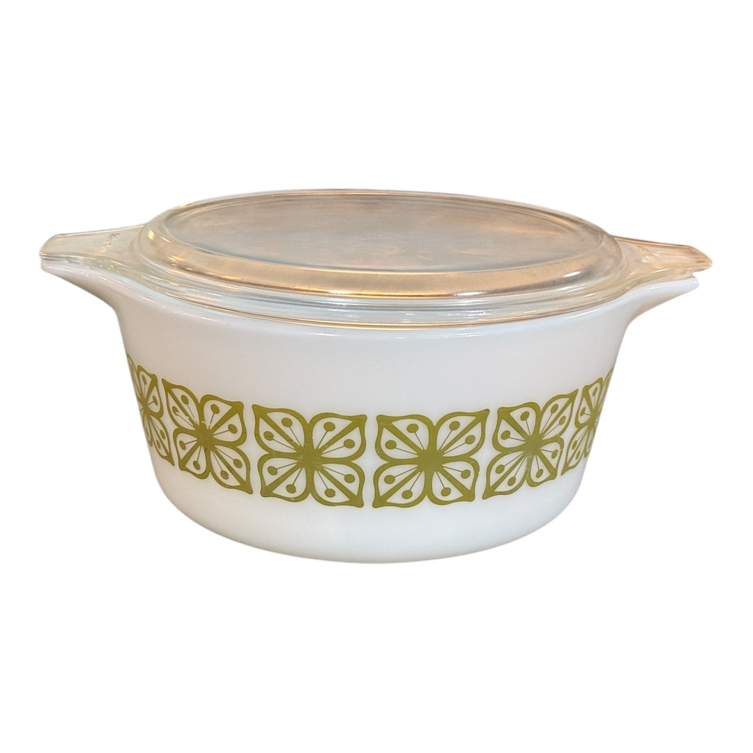 Vintage Pyrex Ovenware Green Verde Square #474