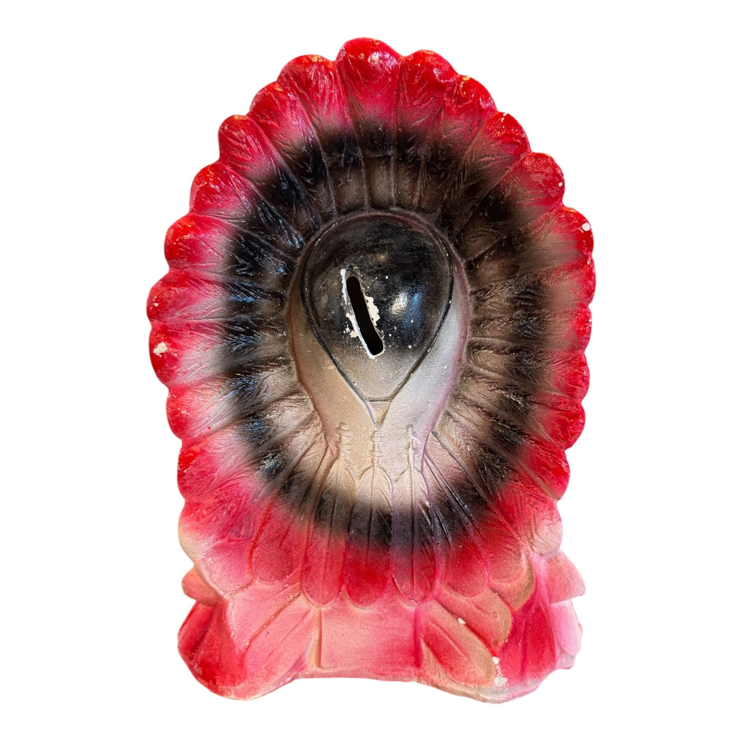 Vintage Chalkware Indian Chief Carnival Prize Bank