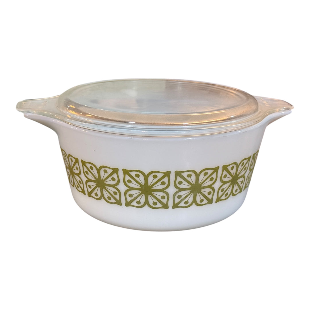 Vintage Pyrex Ovenware Green Verde Square #474