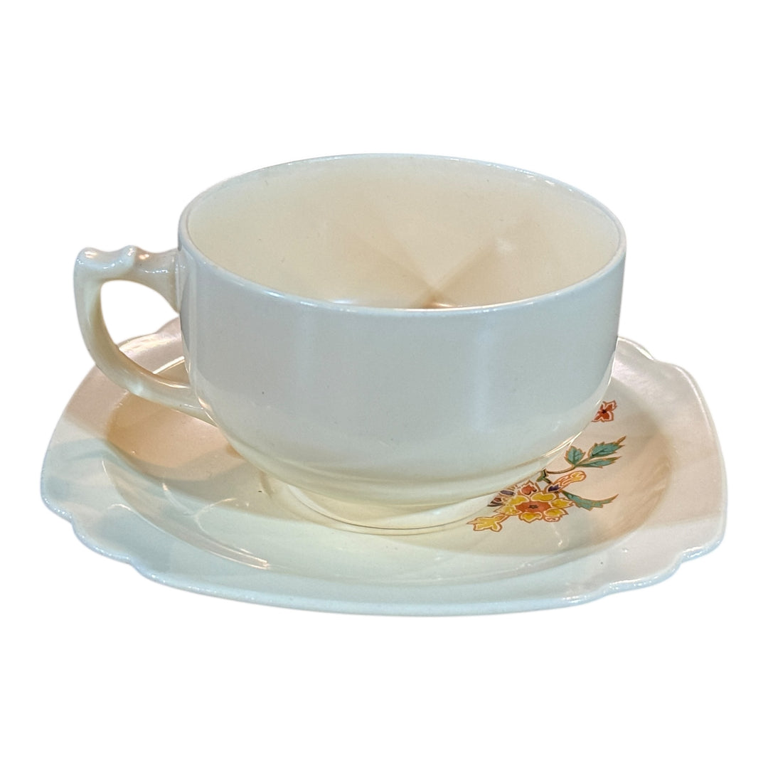 Homer Laughlin Teacup and Saucer Columbine