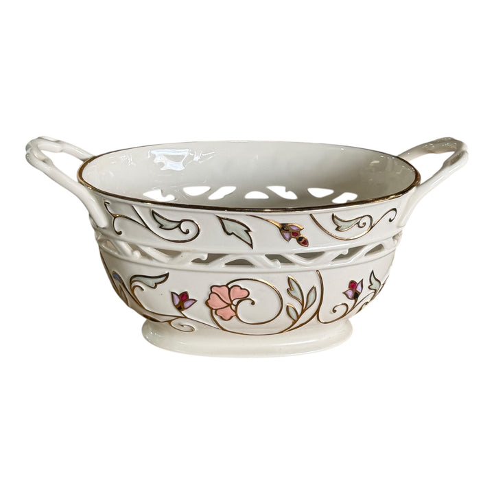 Lenox Gilded Garden Ceramic Medium Basket
