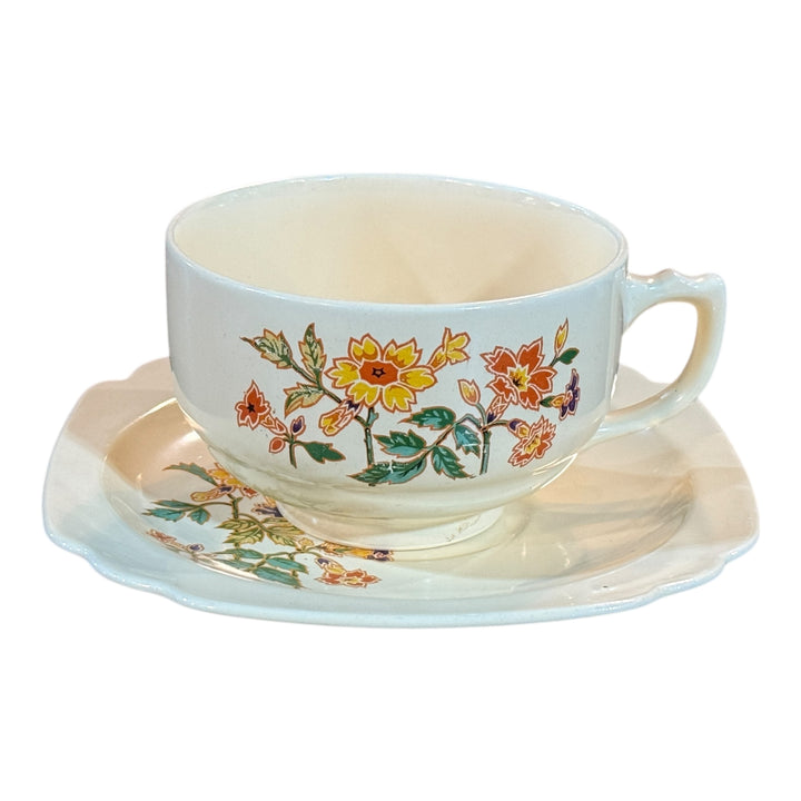 Homer Laughlin Teacup and Saucer Columbine
