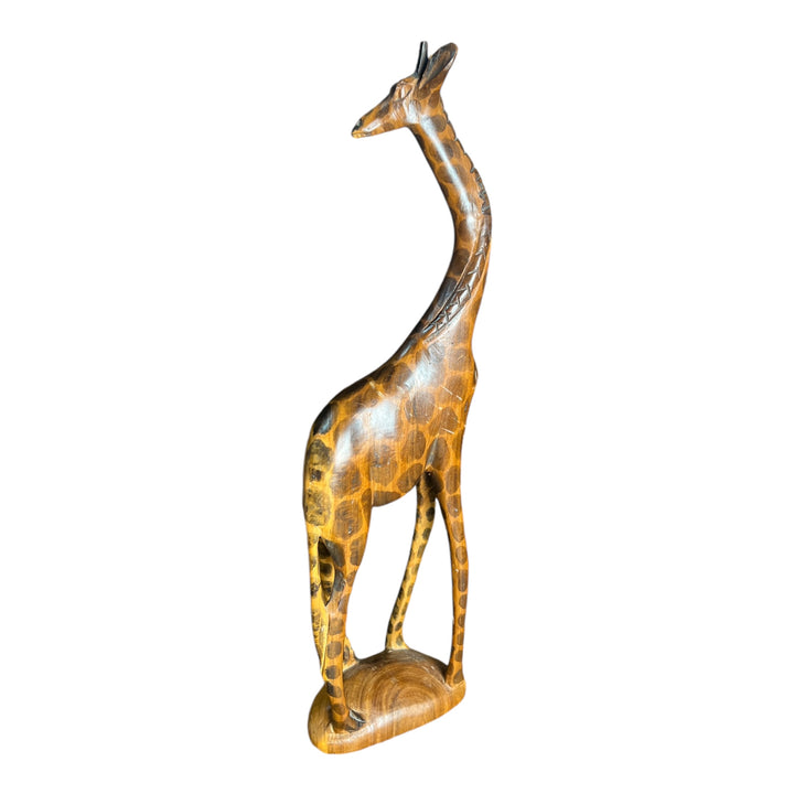 Wooden Giraffe Statue