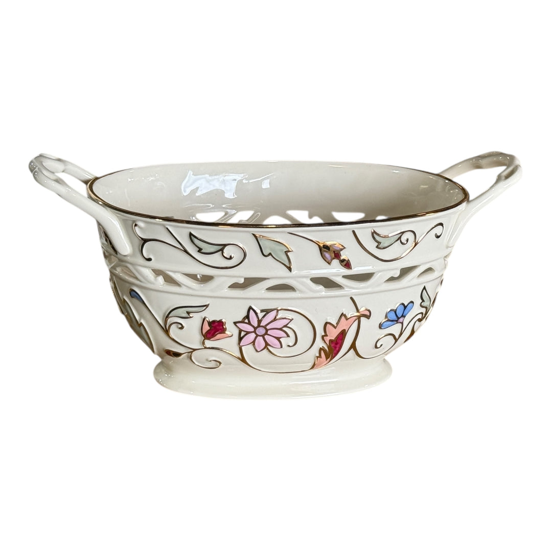 Lenox Gilded Garden Ceramic Medium Basket