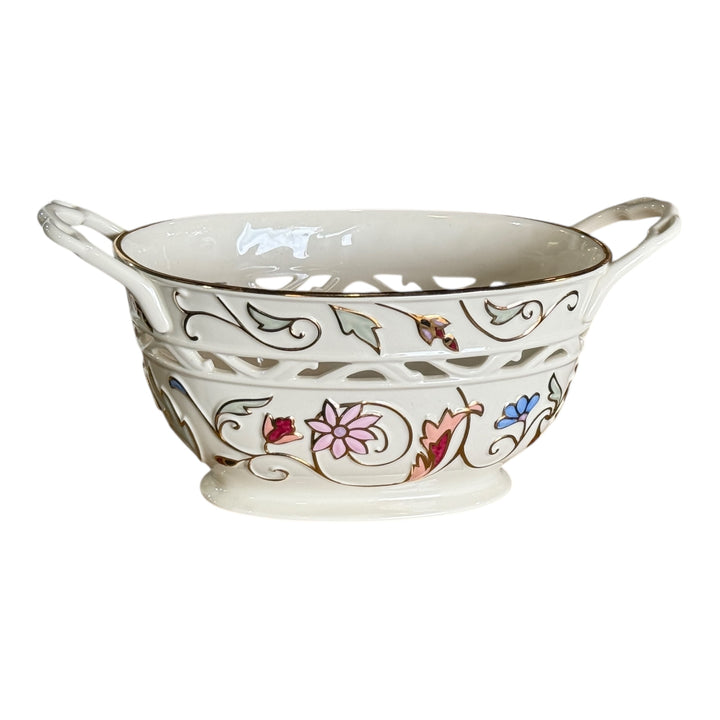 Lenox Gilded Garden Ceramic Medium Basket