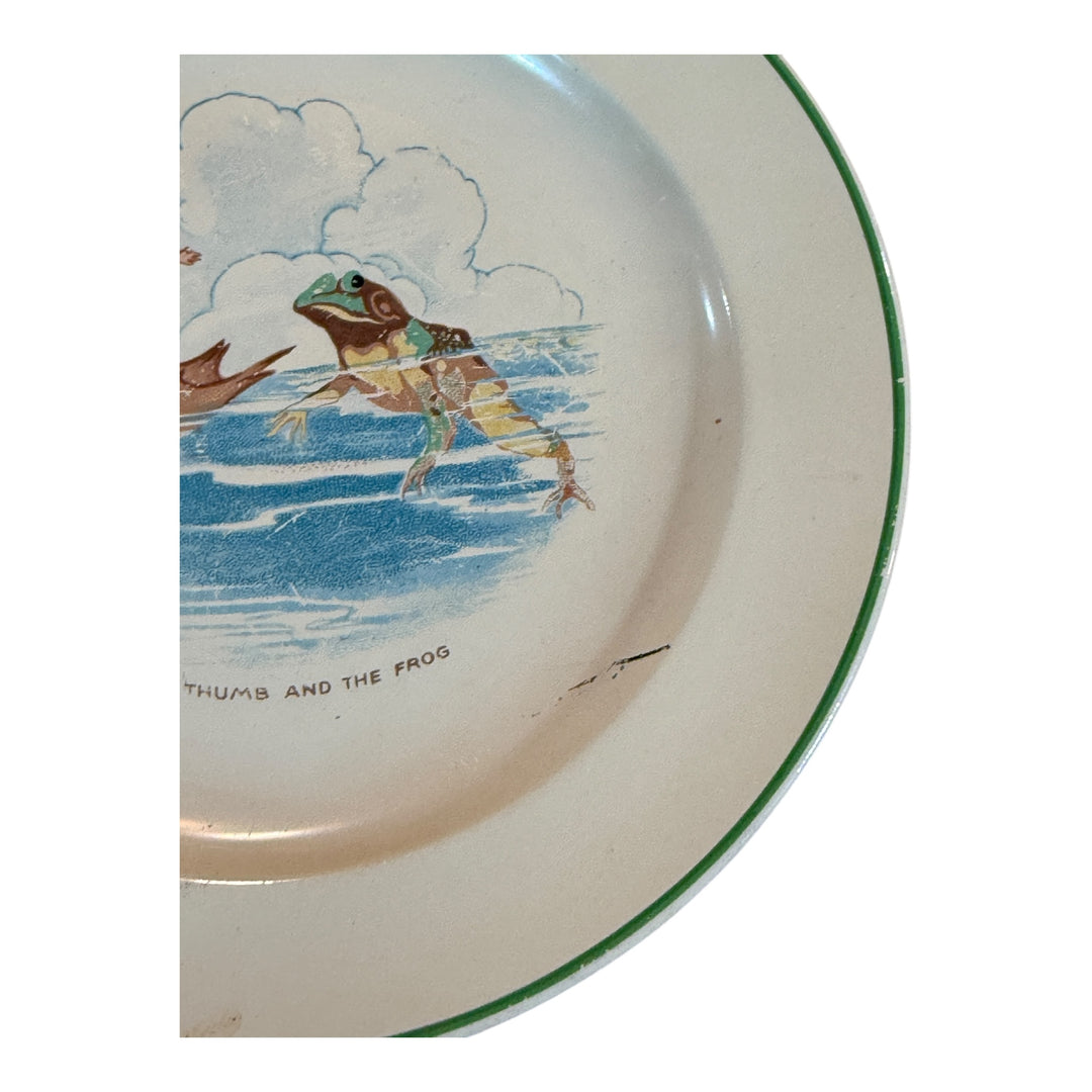 Homer Laughlin "Tom Thumb and the Frog" Plate