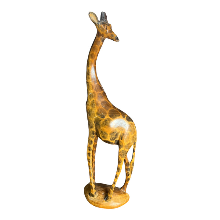 Wooden Giraffe Statue