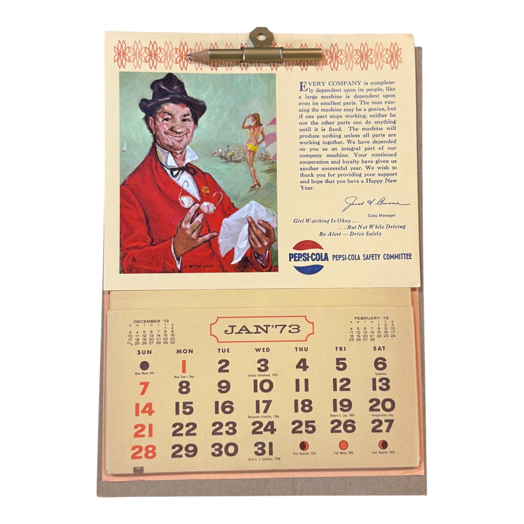 Pepsi-Cola 1973 Calendar