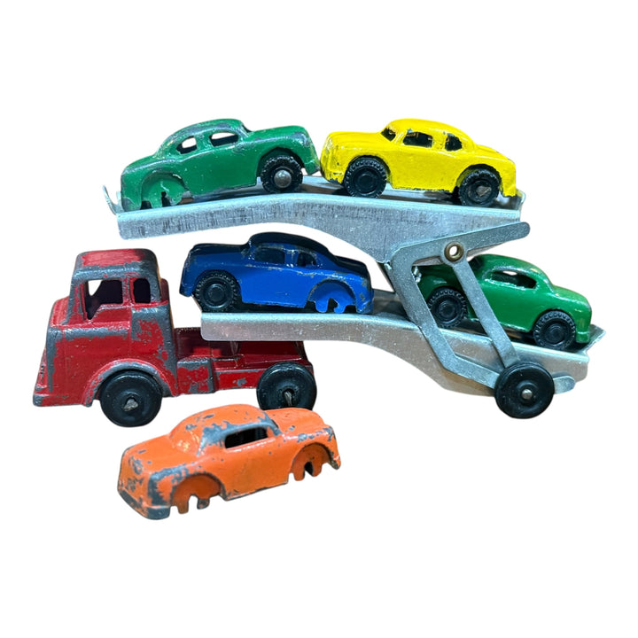 Vintage Barclay Transport Car Hauler with Extra Car