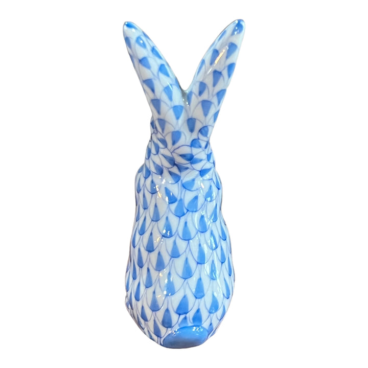 Herend Hungary - Blue Fishnet Rabbit / Bunny