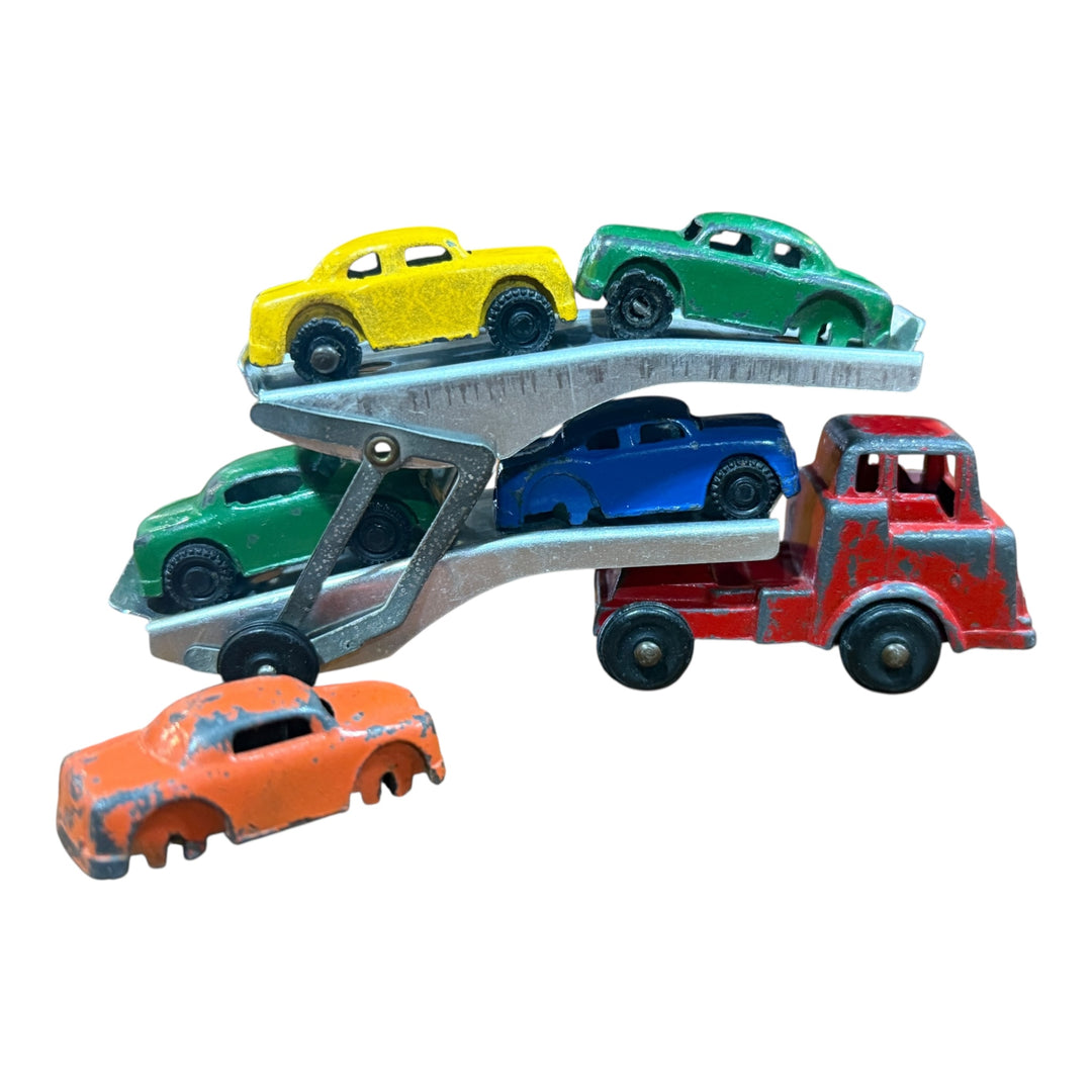 Vintage Barclay Transport Car Hauler with Extra Car