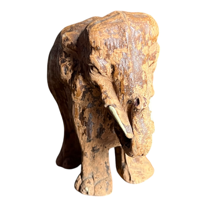 Wooden Elephant Figurine