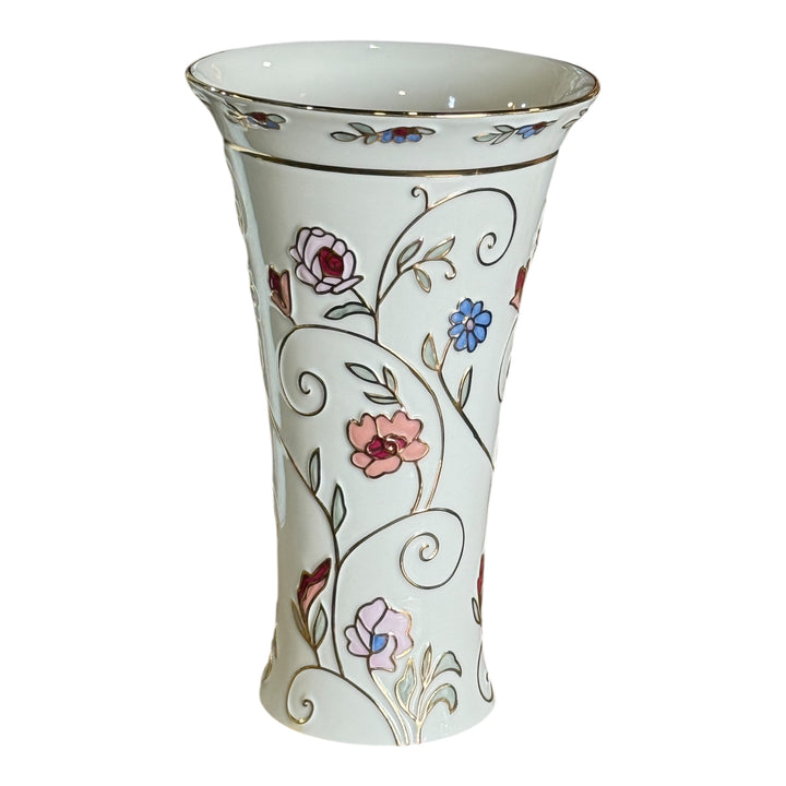 Lenox Gilded Garden Floral Decorated Medium 9.5" Porcelain Vase