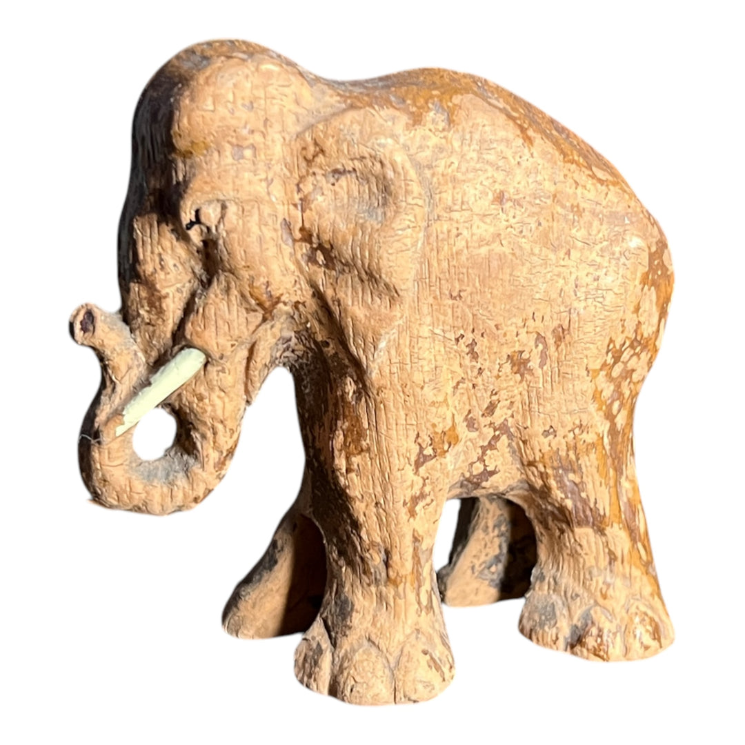 Wooden Elephant Figurine