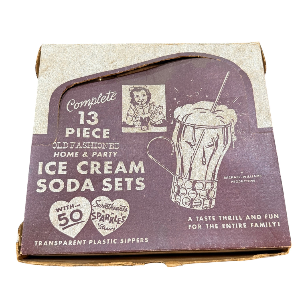 Vintage Ice Cream Soda Set
