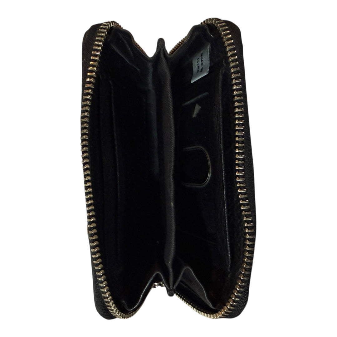 Harley-Davidson Black Leather Baseball Thread Zipper Wallet