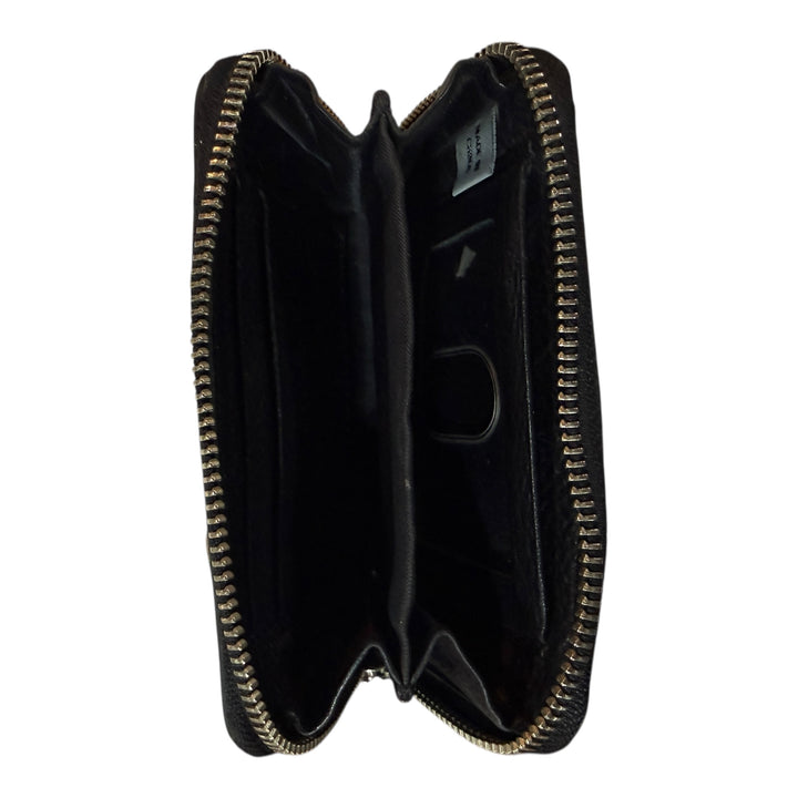 Harley-Davidson Black Leather Baseball Thread Zipper Wallet