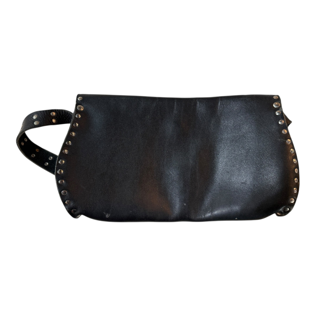 Harley-Davidson Black Leather Studded Handbag Y2K Purse