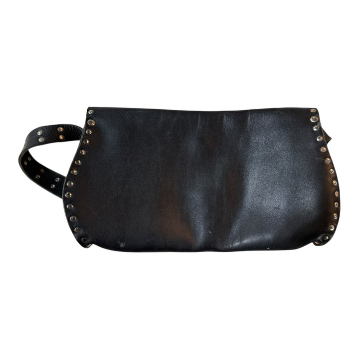 Harley-Davidson Black Leather Studded Handbag Y2K Purse