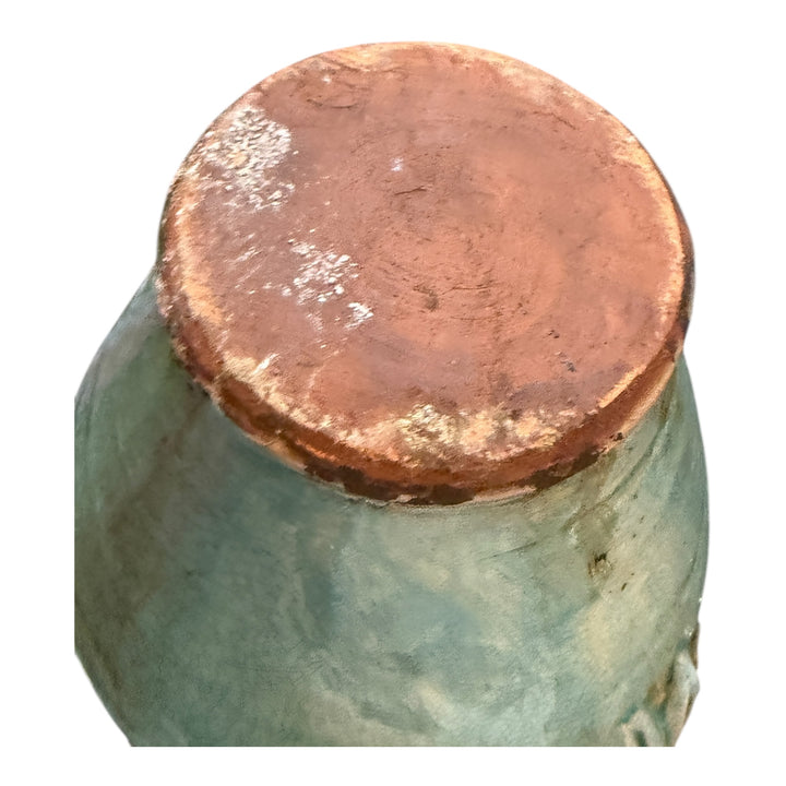 French Blue Ceramic Urns