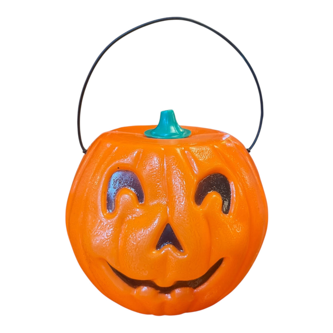 Vintage Pumpkin Blow Mold Light with Flat top and stem