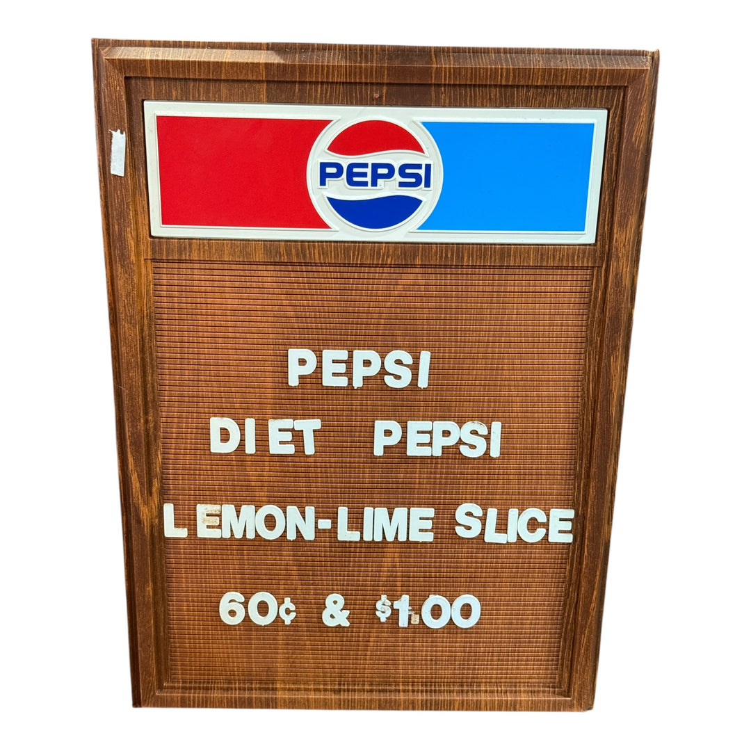 Pepsi Cola Pub Menu Board #1
