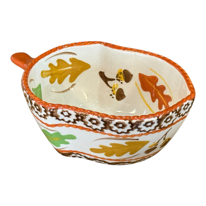 Temptations Old World 8 oz Bowl - Autumn Fall Leaves Acorns