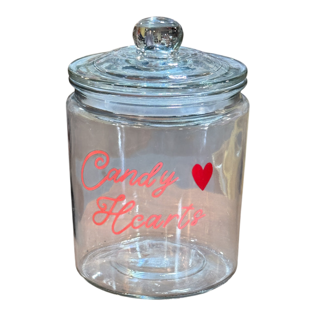 Glass Canister Candy Heart