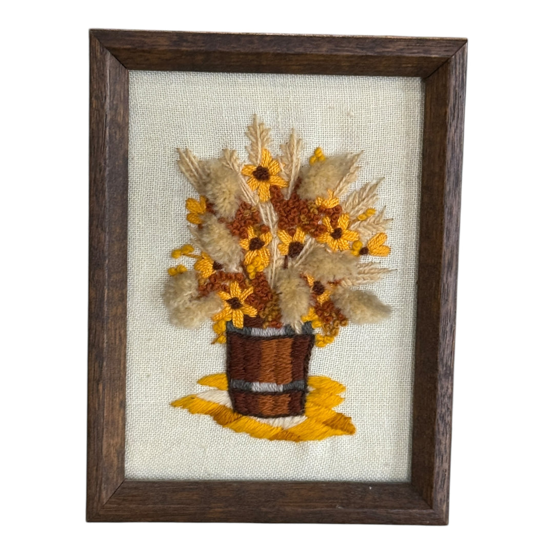 Needlepoint Floral Picture