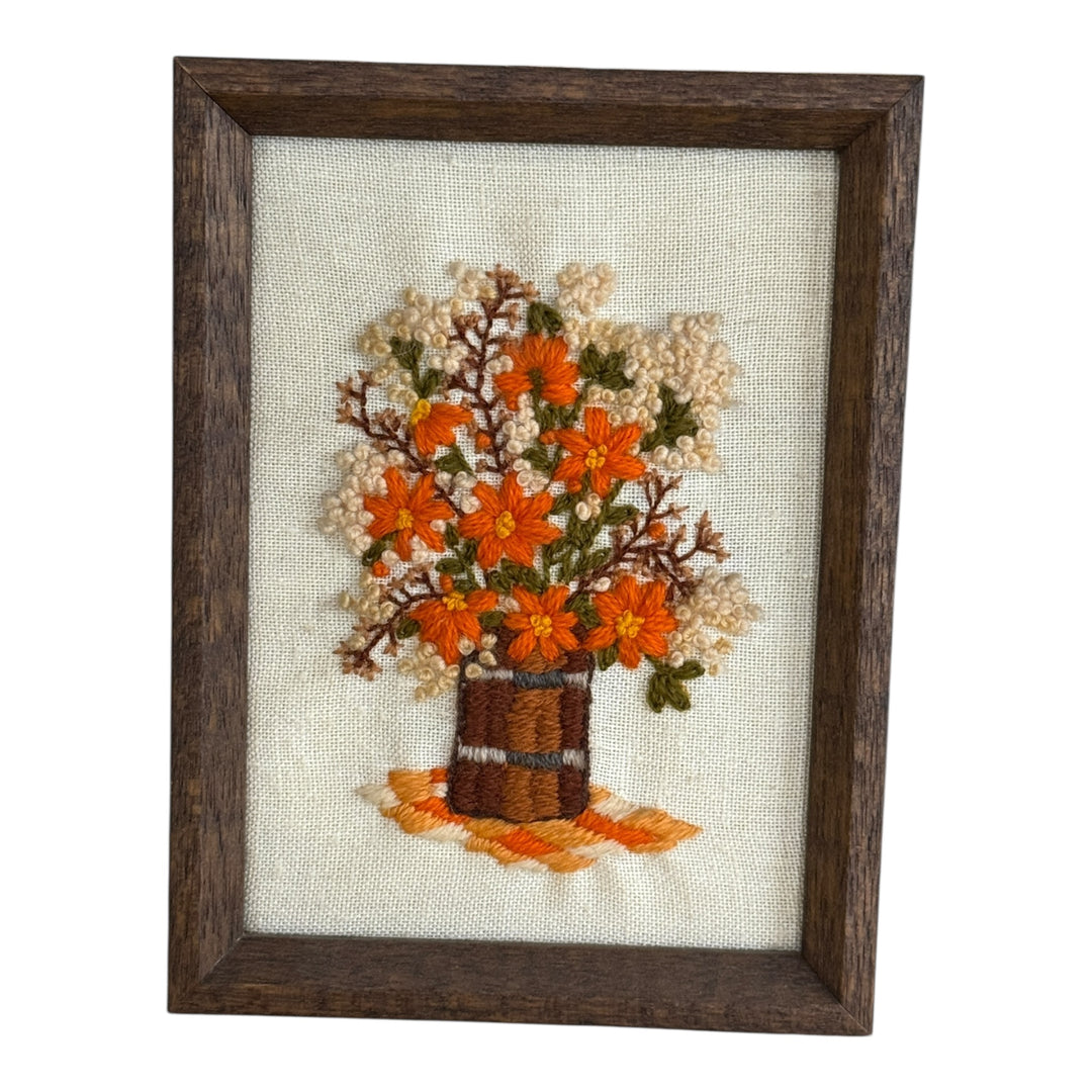 Needlepoint Floral Picture