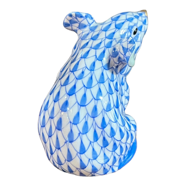 Herend Hungary - Blue Fishnet Mouse