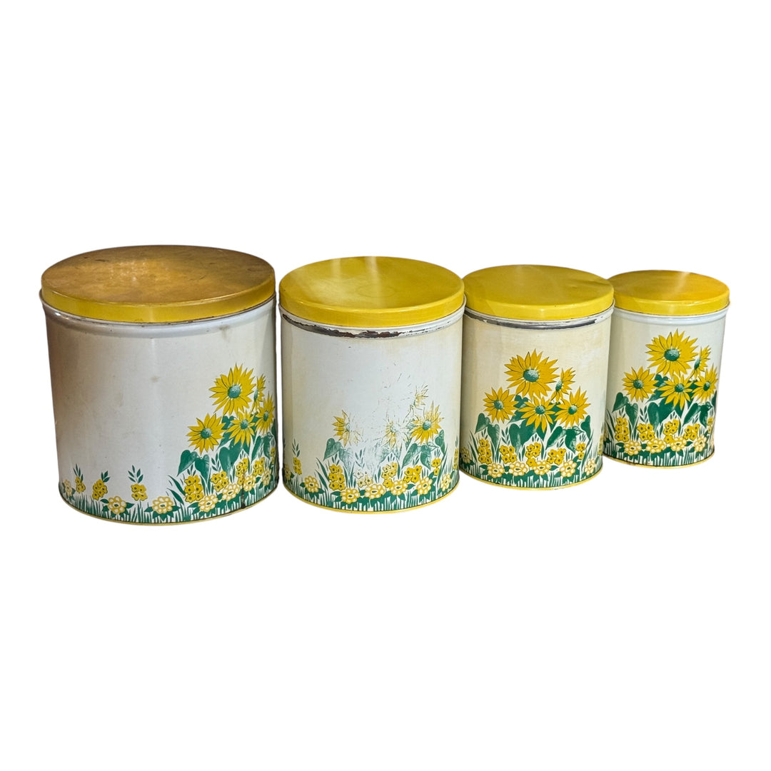 Vintage Metal Canister Set
