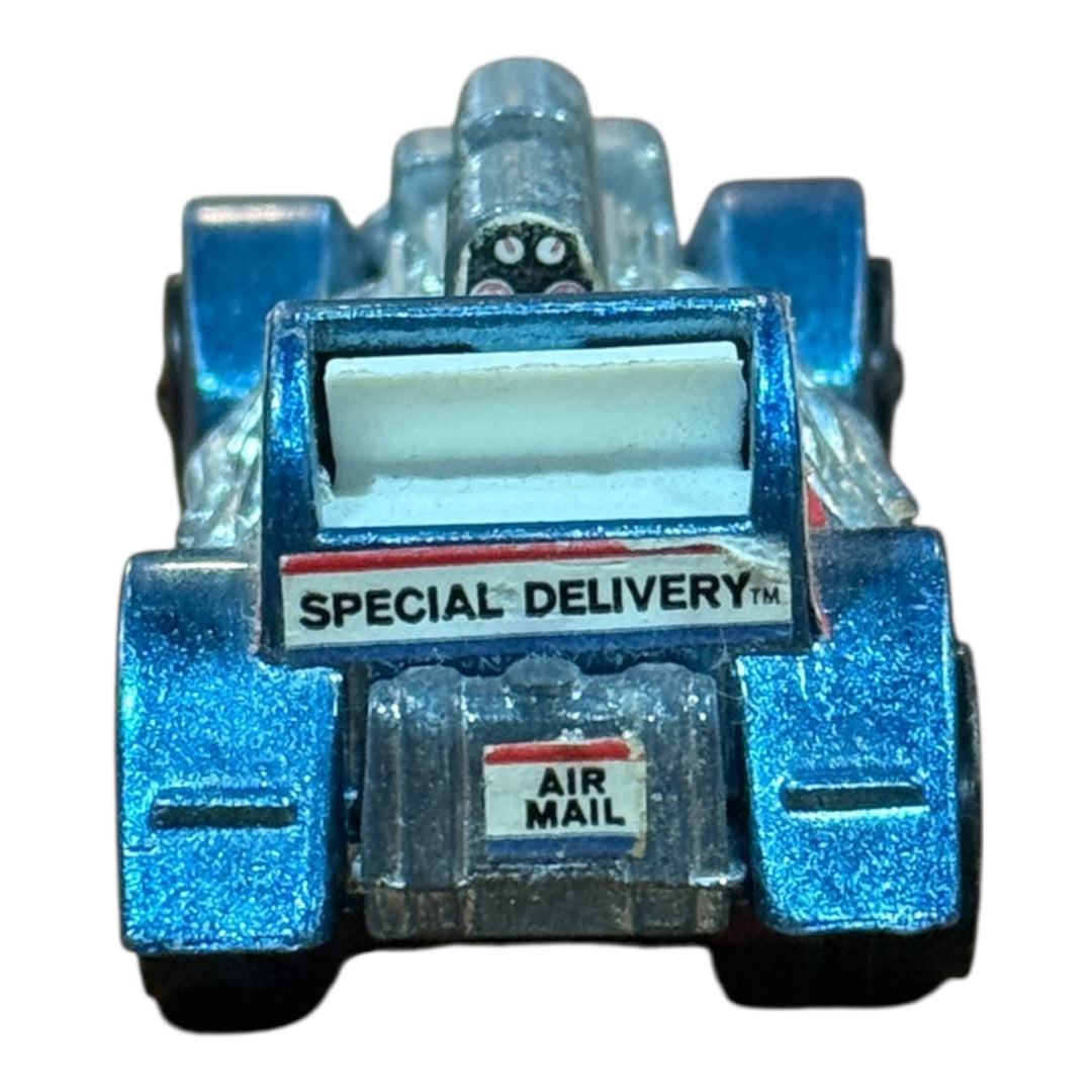 Hot Wheels Redline 1970 Special Delivery Blue White Interior