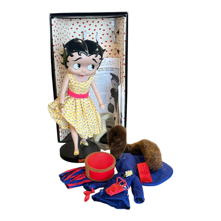 Dolls - Betty Boop Wardrobe Collection "Betty Set's Sail" Doll - Danbury Mint - W/Box & Additional Outfit