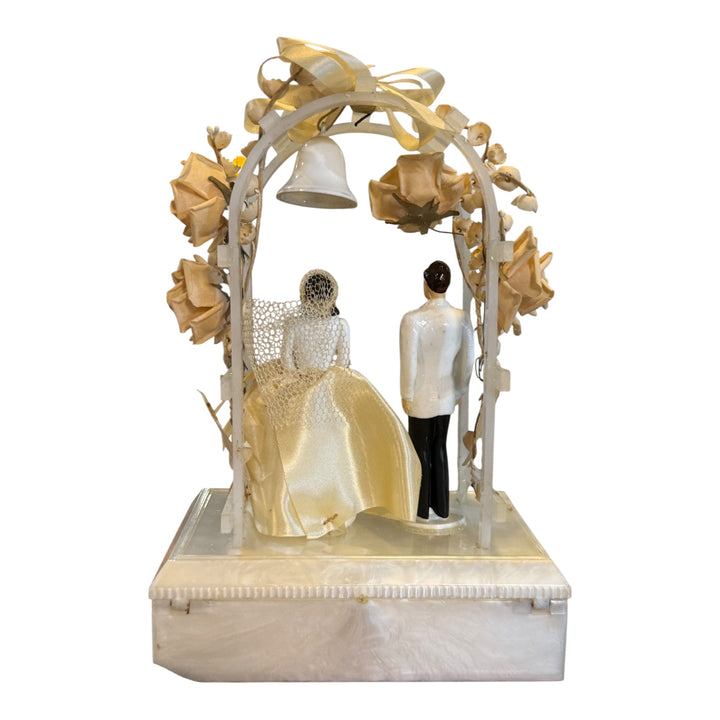 Vintage Plastic Cake Topper / Trinket Box