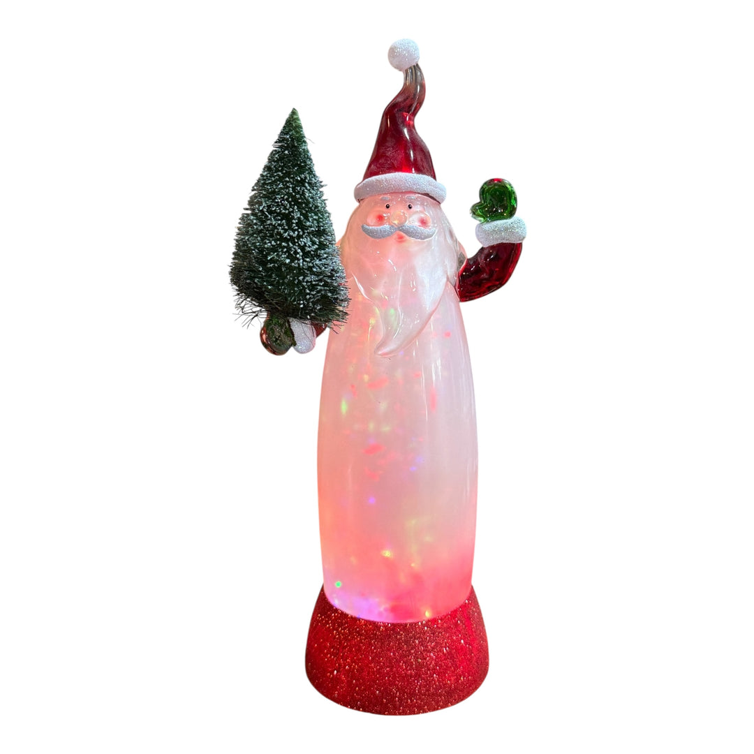 Christmas Santa Light Up with Moving Water / Glitter
