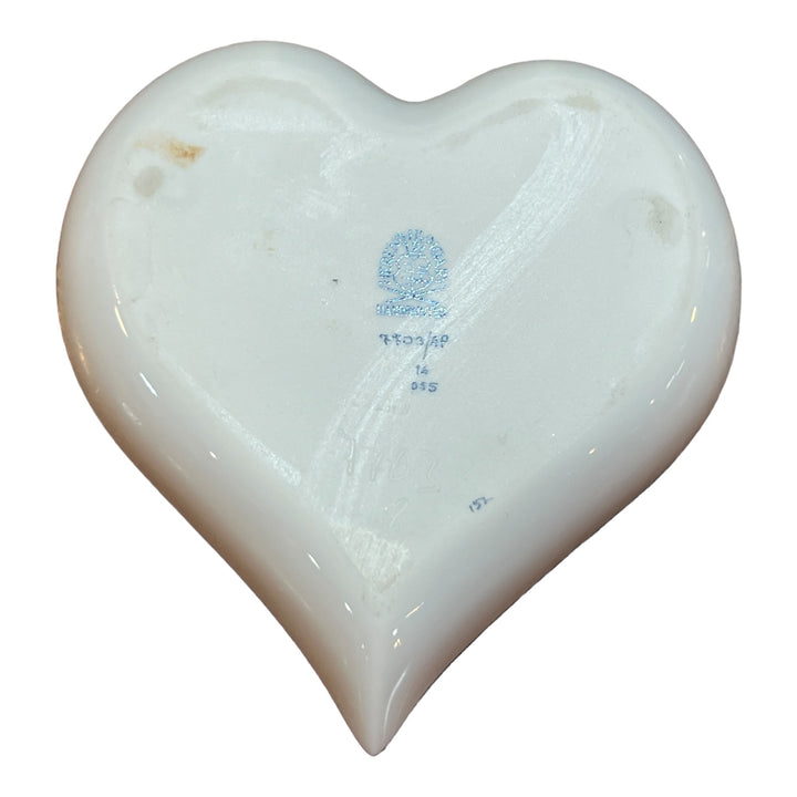 Herend Hungary - Chinese Bouquet Small Decorative Heart Tray - Raspberry