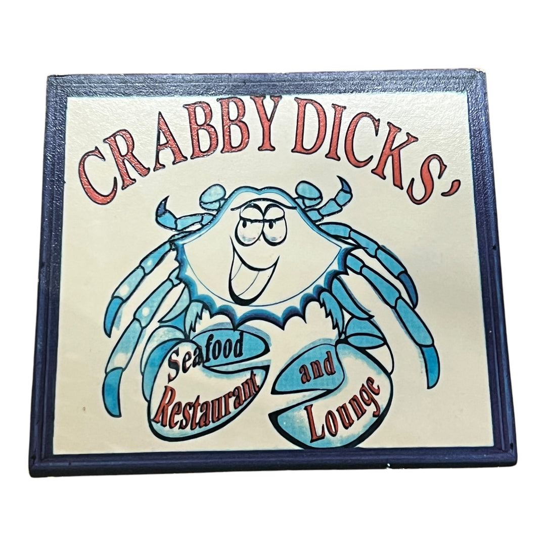 Crabby Dicks' Seafood Restaurant and Lounge Wooden Sign