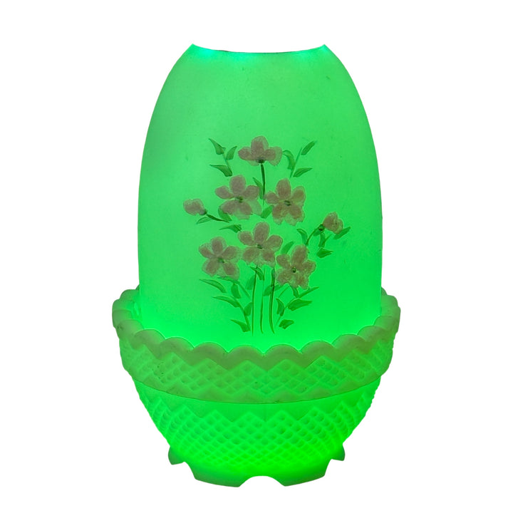 Vintage Fenton Custard Uranium Fairy Lamp