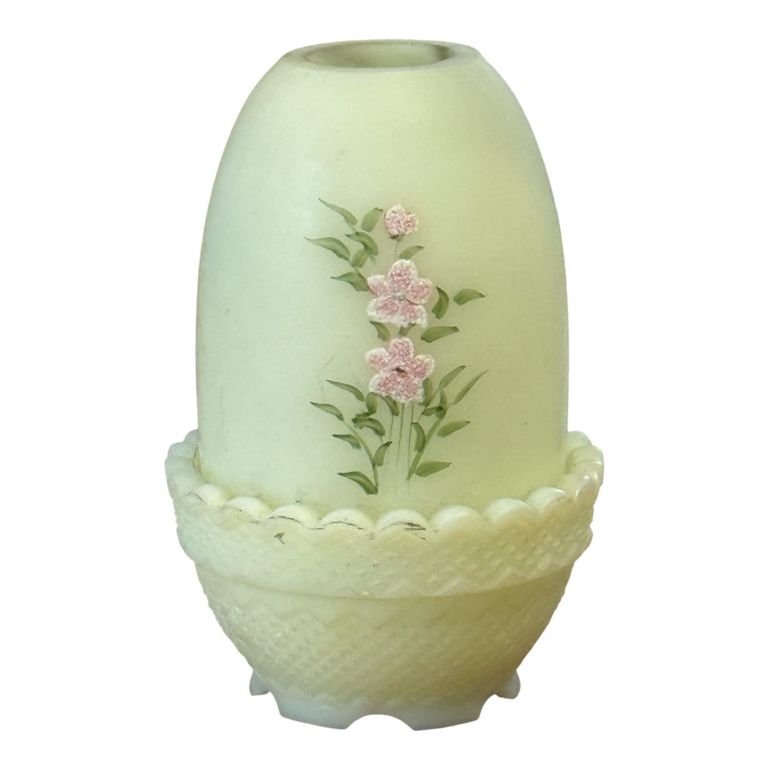 Vintage Fenton Custard Uranium Fairy Lamp