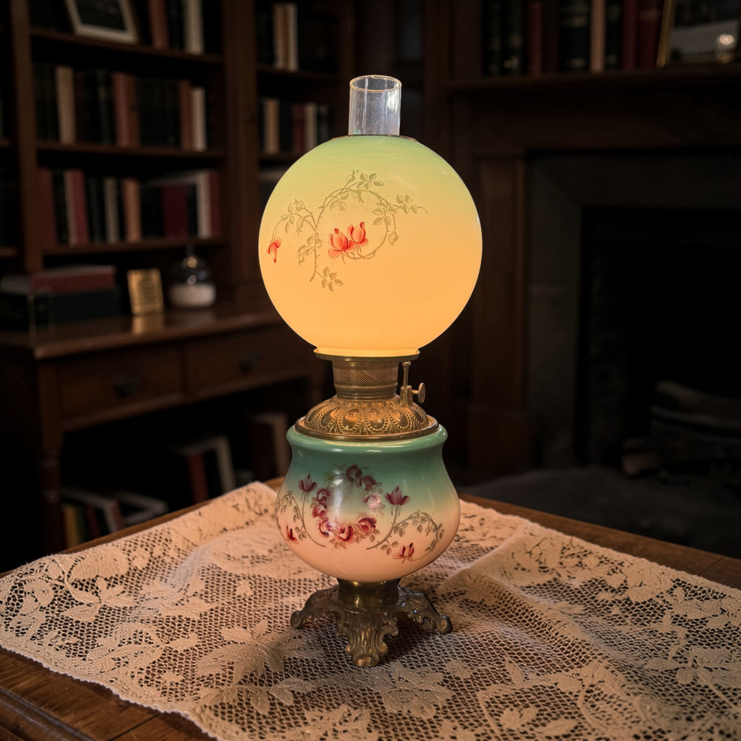 Hand Painted Floral Gone with the Wind Lamp