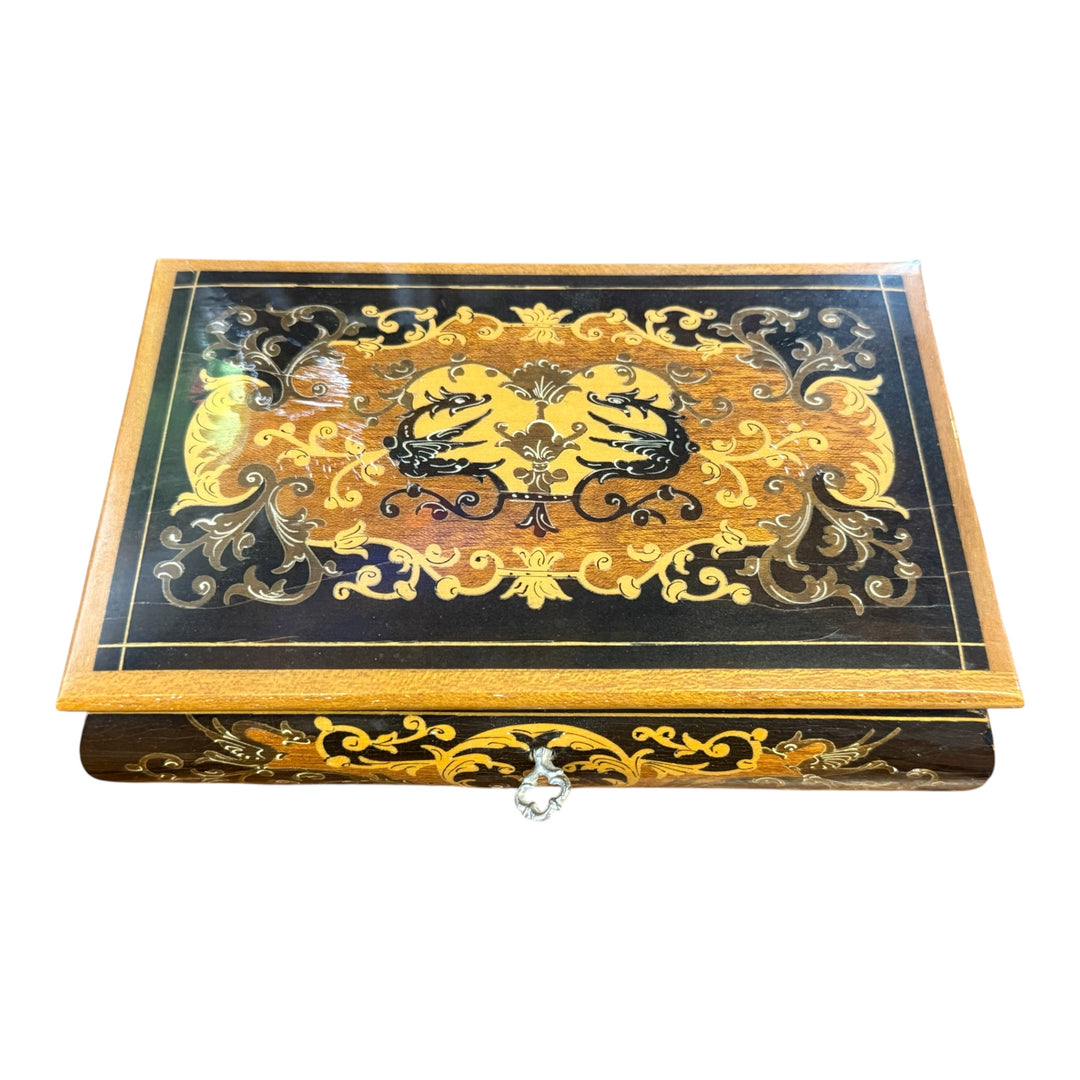 Wooden Music Box - Inlaid Wood