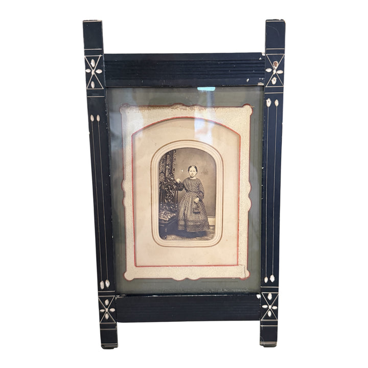 Victorian Aged Picture in Vintage Frame