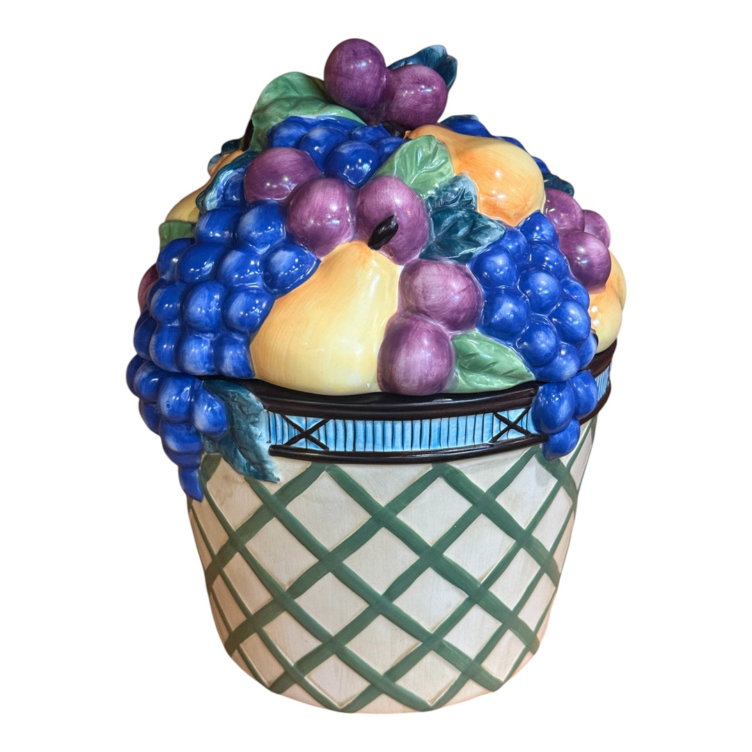 Mikasa Cookie Jar Garden Harvest Basket Fruit Canister