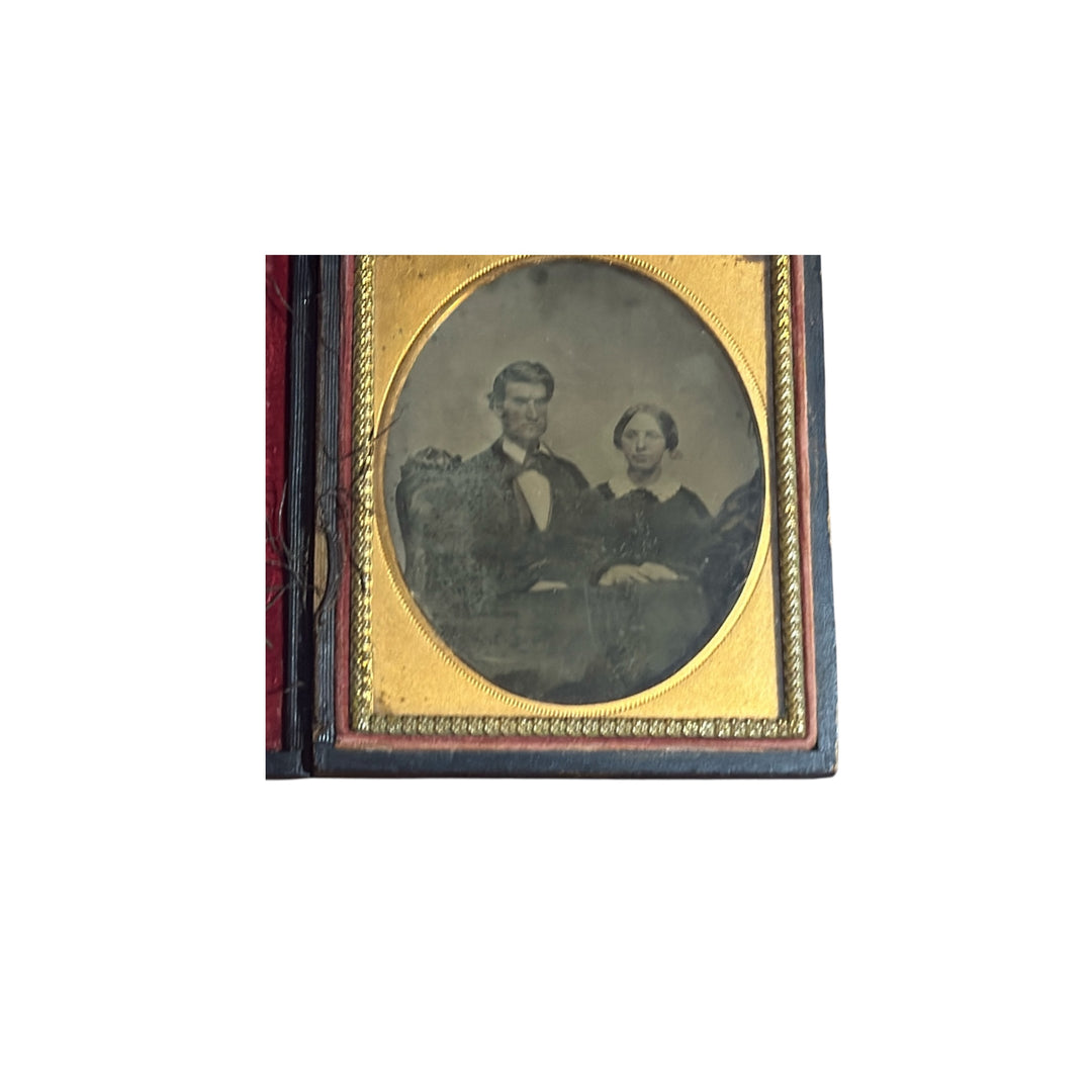 Antique Ambrotype / Tin Type Photograph Couple
