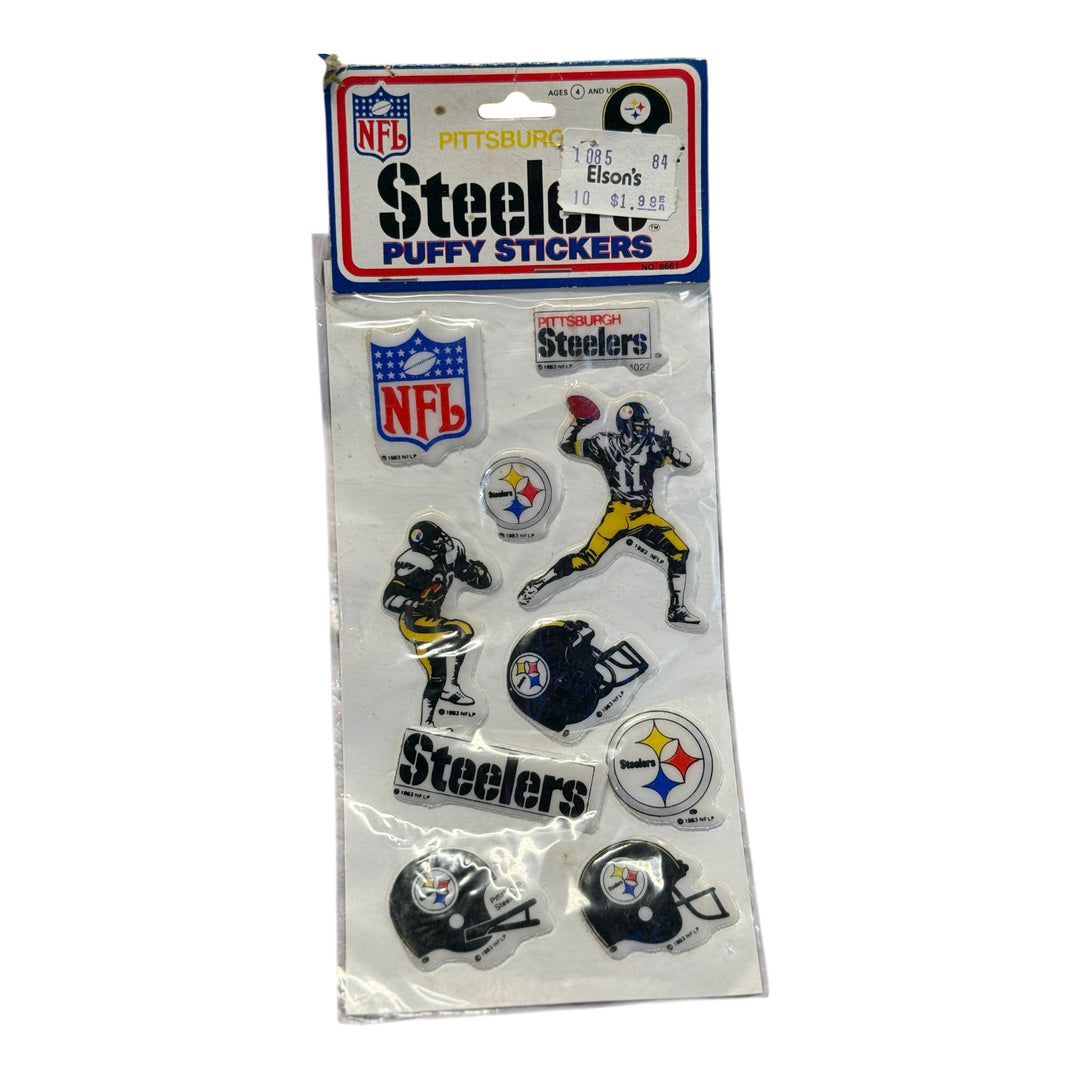 Vintage 1983 NFL Pittsburgh Steelers Puffy Stickers 3D Football